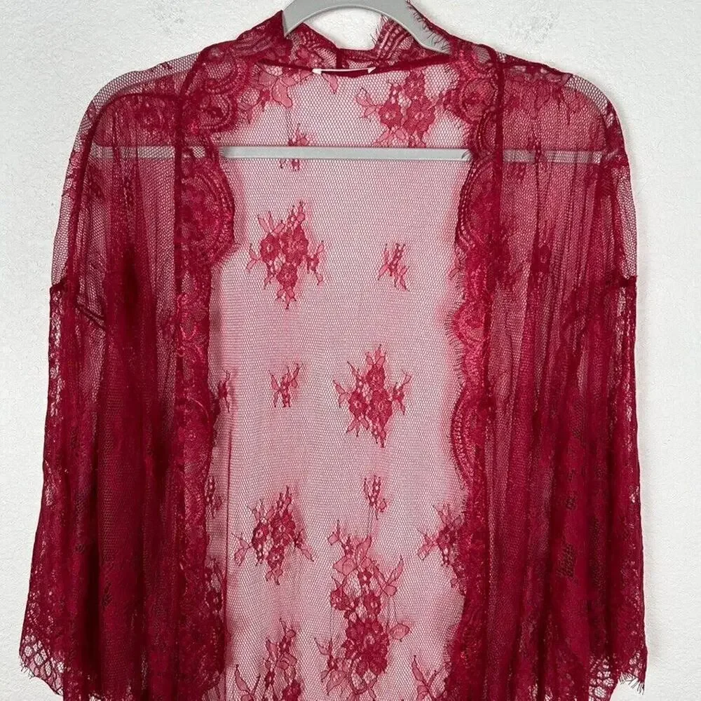 Avidlove women lingerie red lace kimono Romantic Coquette Feminine Bohemian